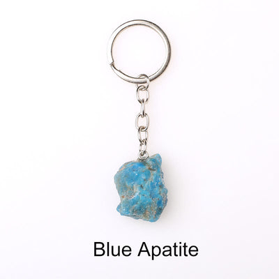 Olivenorma Unique Raw Crystal Raw Gemstone Keychain - Blue Apatite - image 43