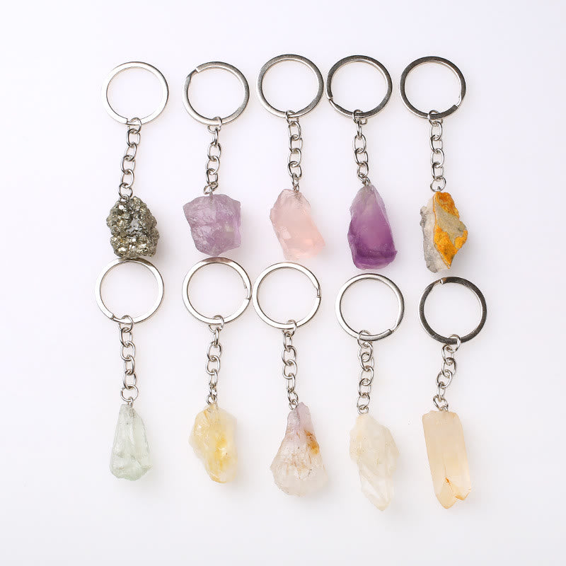 Olivenorma Unique Raw Crystal Raw Gemstone Keychain - image 80