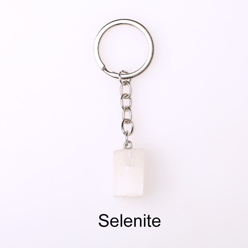 Olivenorma Unique Raw Crystal Raw Gemstone Keychain - Selenite - image 60