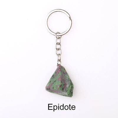 Olivenorma Unique Raw Crystal Raw Gemstone Keychain - Epidote - image 46