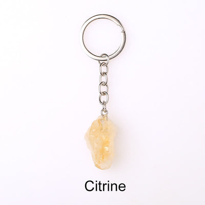 Olivenorma Unique Raw Crystal Raw Gemstone Keychain - Citrine - image 8