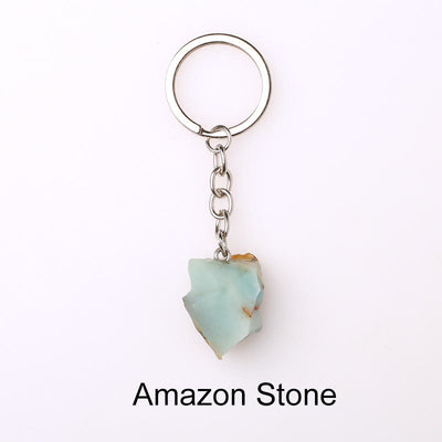 Olivenorma Unique Raw Crystal Raw Gemstone Keychain - Amazon Stone-1 - image 32
