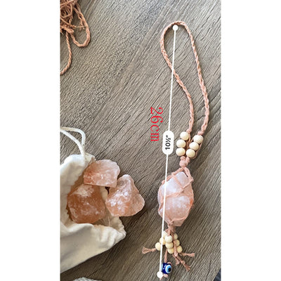 Olivenorma Colorful Macrame Rope Natural Crystal Pendant Keychain - image 2