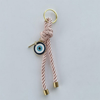 Olivenorma Multi - Color Twisted Rope Evil Eye Keychain with Evil Eyes - image 6