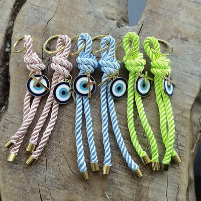 Olivenorma Multi - Color Twisted Rope Evil Eye Keychain with Evil Eyes - image 13