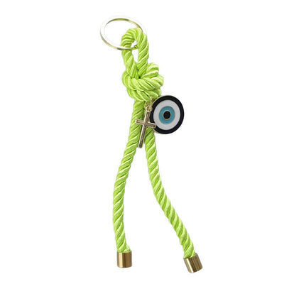 Olivenorma Multi - Color Twisted Rope Evil Eye Keychain with Evil Eyes - image 4