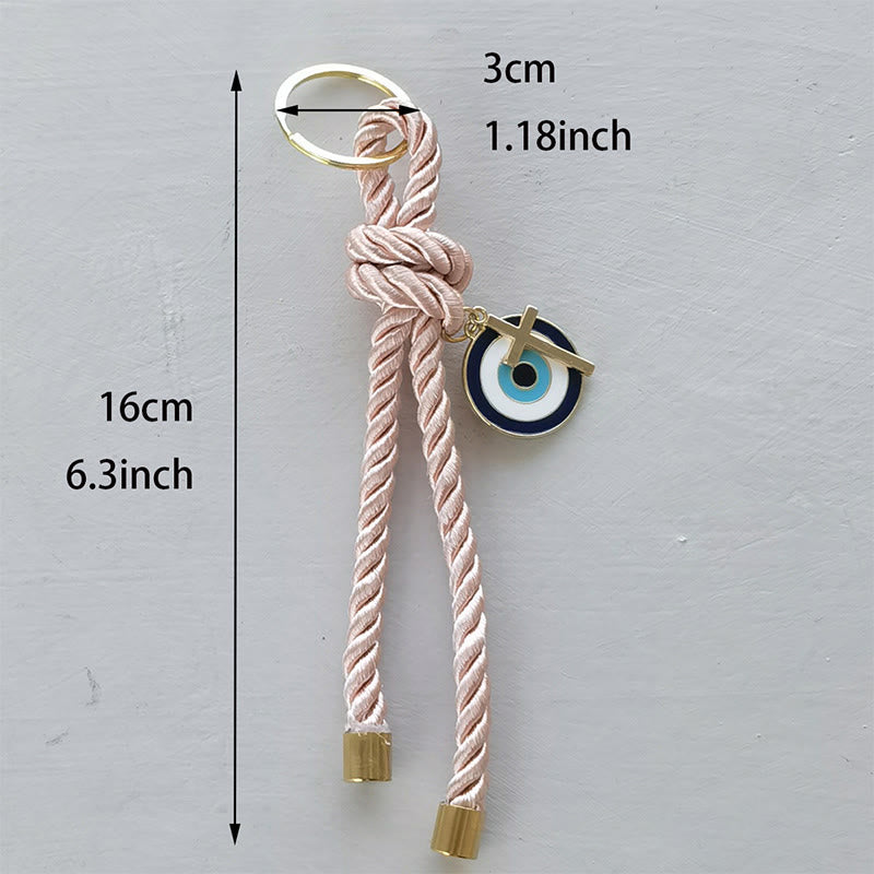 Olivenorma Multi - Color Twisted Rope Evil Eye Keychain with Evil Eyes - image 7