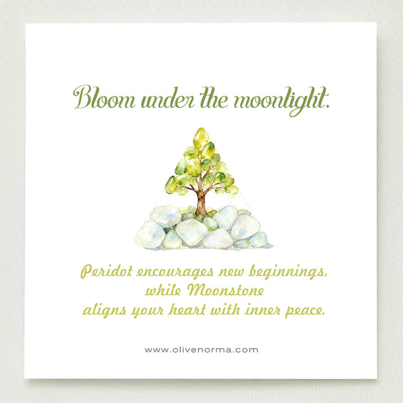 Olivenorma Moonlit Growth Peridot & Grey Moonstone Orgone Pyramid - image 1