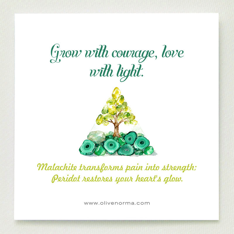 Olivenorma Sacred Heart Forest Malachite & Peridot Orgone Pyramid - image 1