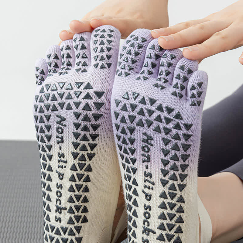 Olivenorma Five Toe Gradient Non-Slip Grips Straps Yoga Socks - image 23