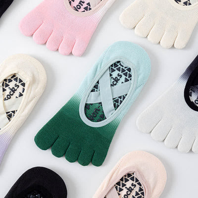 Olivenorma Five Toe Gradient Non-Slip Grips Straps Yoga Socks - image 19
