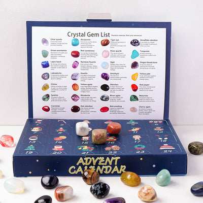Olivenorma Crystal Christmas Mystery Box Series 2025 Crystal Advent Calendar - 24 Pieces Polished Stone - image 5