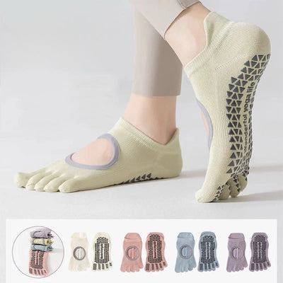 Olivenorma Five Toe Non-Slip Open-Top Yoga Socks - image 0