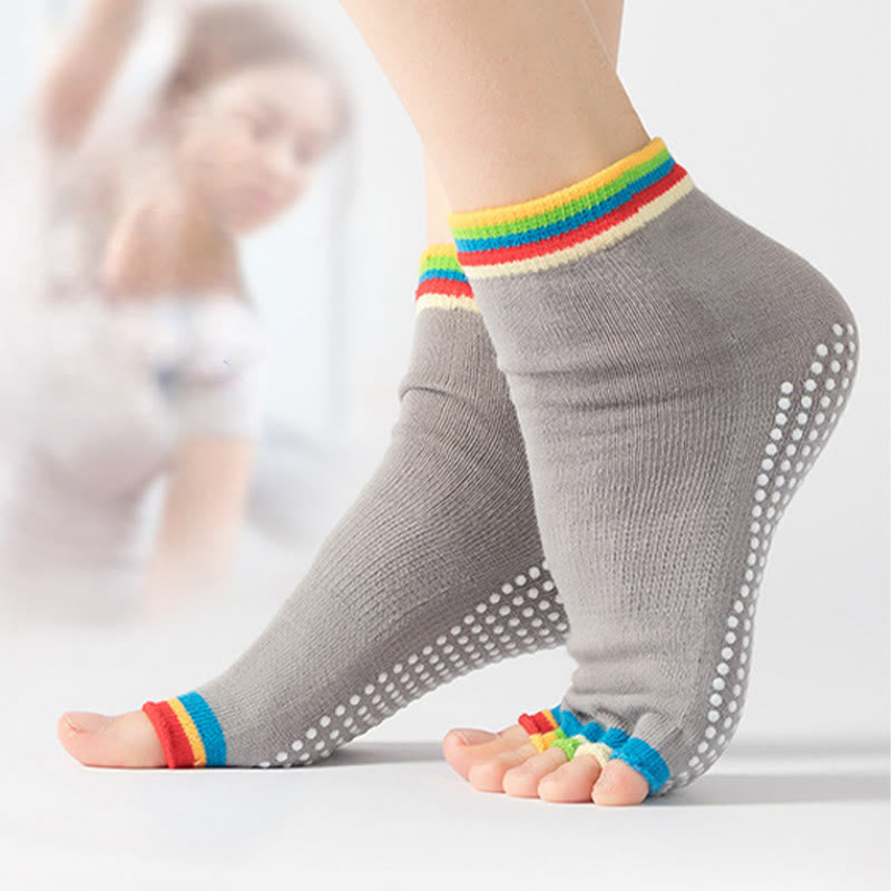Olivenorma Colorful Anklet Toeless Pilates Socks for Women Non-Slip Yoga Socks - image 14