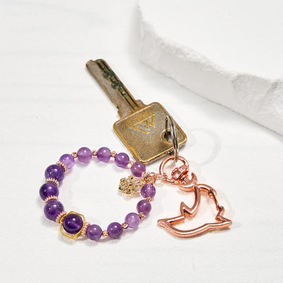 Olivenorma Amethyst Keychain Crystal Phone Strap - image 2