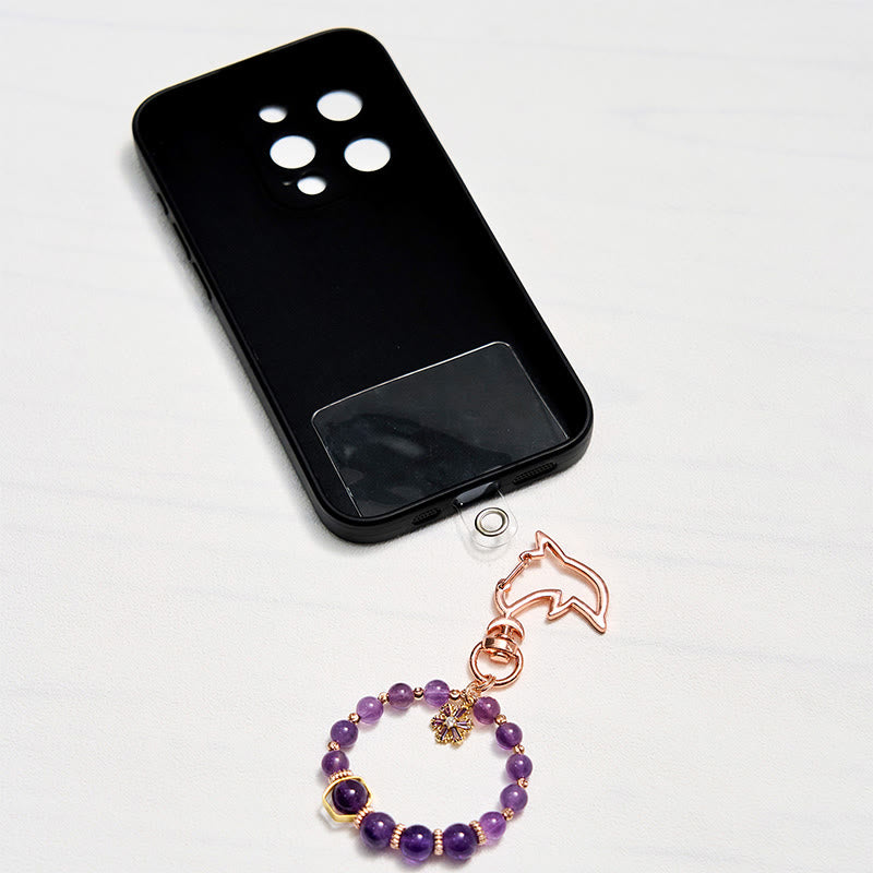 Olivenorma Amethyst Keychain Crystal Phone Strap - image 1