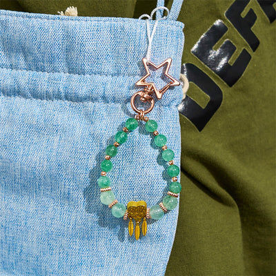 Olivenorma Green Rutilated Quartz Keychain Crystal Phone Strap - image 5