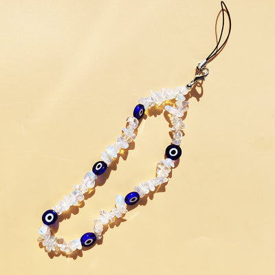 Olivenorma Fashion  Keychain Crystal Phone Strap - Opal & Evil Eye - image 1