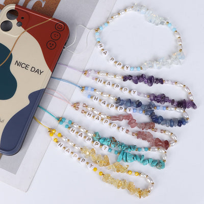 Olivenorma Natural Pearl Keychain Crystal Phone Strap - image 0