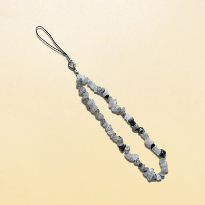 Olivenorma Natural Crystal Mix Gemstone Keychain Phone Strap - Black Rutilated Quartz - image 16