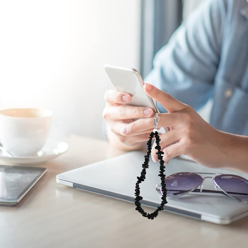 Olivenorma Natural Crystal Mix Gemstone Keychain Phone Strap - image 19