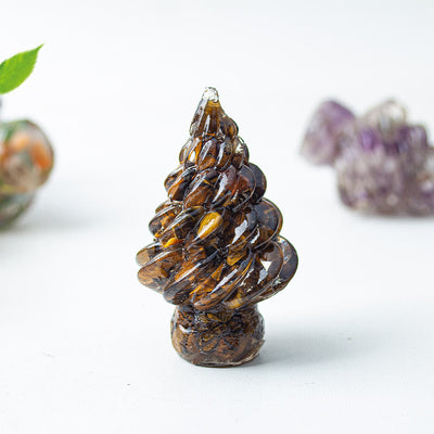 Olivenorma Christmas Crystal Tree Gemstone Decoration - Tiger Eye - image 13