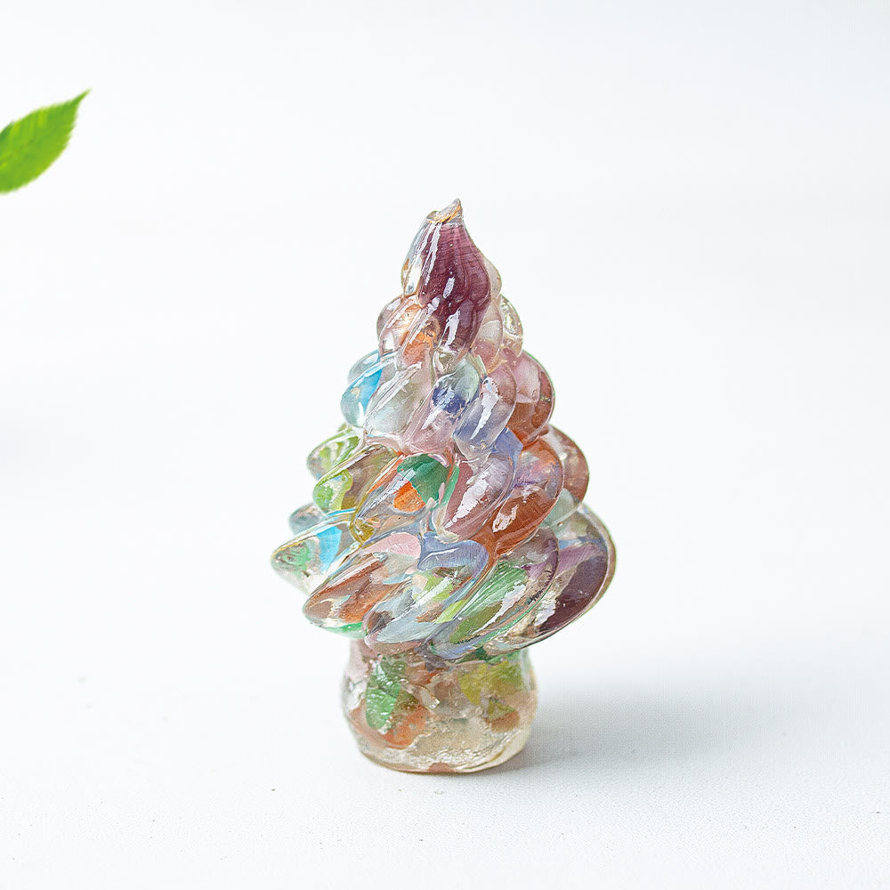 Olivenorma Christmas Crystal Tree Gemstone Decoration - Cat's Eye Stone - image 47