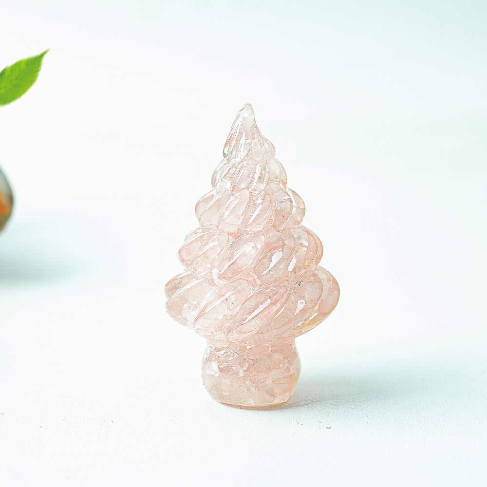 Olivenorma Christmas Crystal Tree Gemstone Decoration - Rose Quartz - image 5