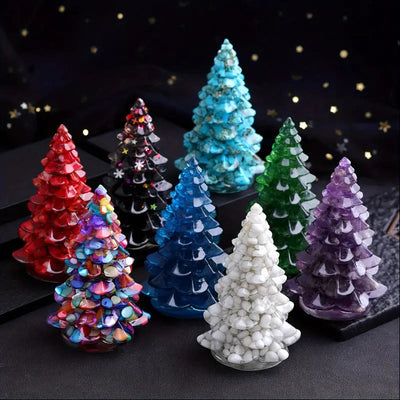 Olivenorma Crystal Mini Pine Tree Gemstone Decoration - image 1