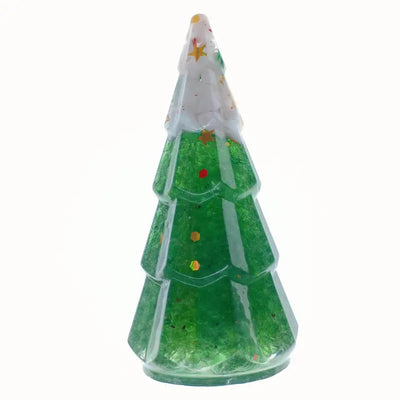 Olivenorma Crystal Mini Pine Tree Gemstone Decoration - Green Glaze - White Shell - image 26