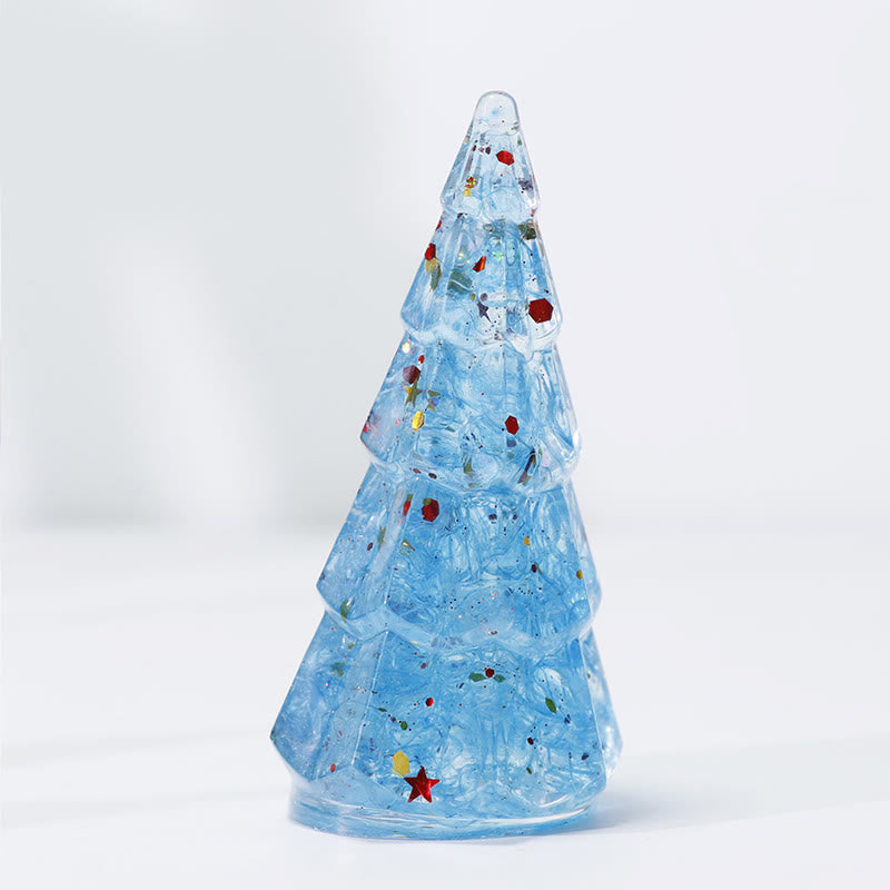 Olivenorma Crystal Mini Pine Tree Gemstone Decoration - Aquamarine - Tower-shaped - image 17