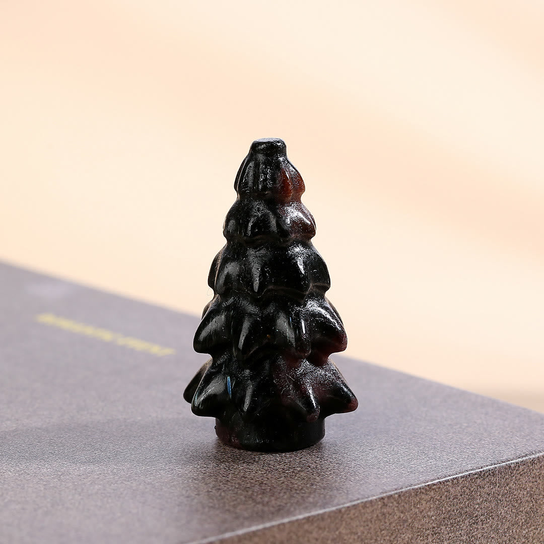 Olivenorma Natural Crystal Mini Christmas Tree Gemstone Decoration - Garnet - image 13