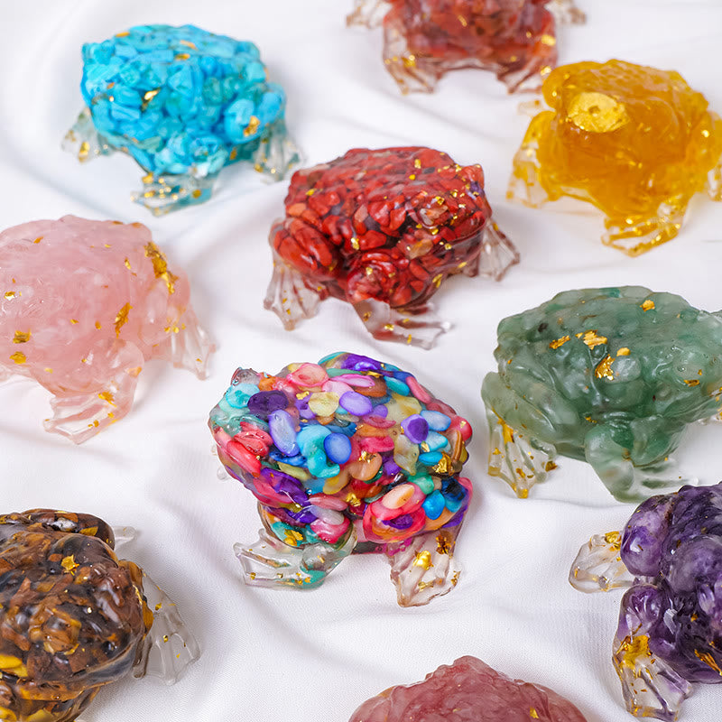 Olivenorma Crystal Golden Toad Gemstone Decoration - image 0