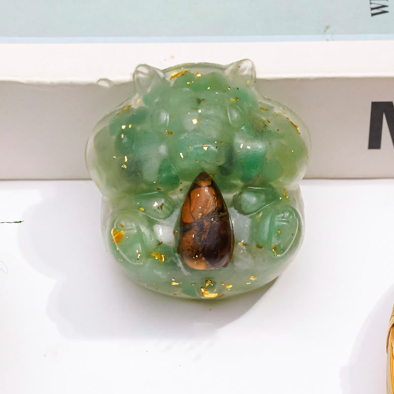 Olivenorma Crystal Squirrel Figurine Gemstone Decoration - Green Aventurine - image 5