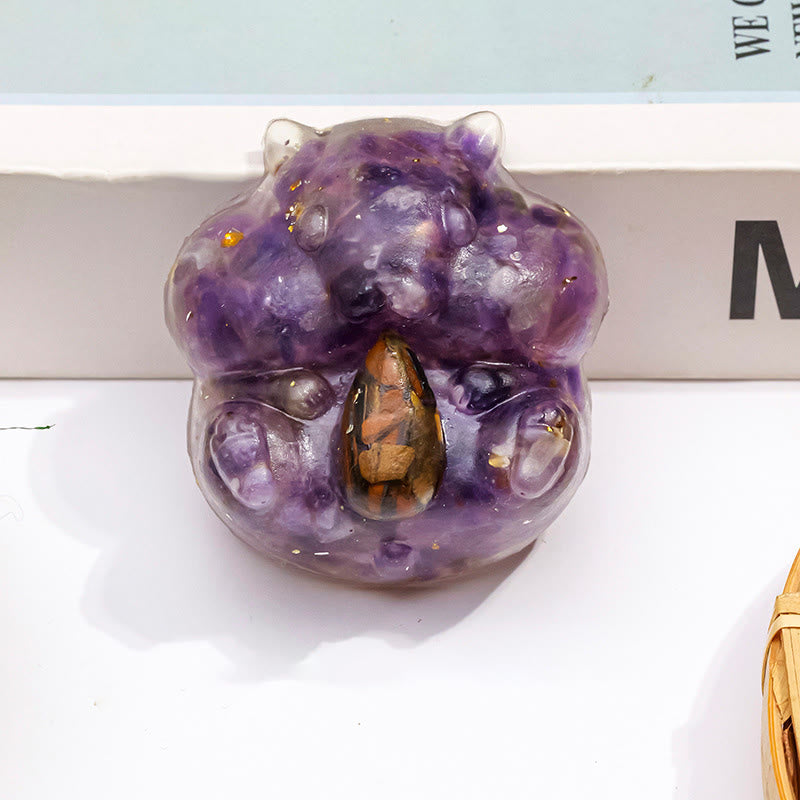 Olivenorma Crystal Squirrel Figurine Gemstone Decoration - Amethyst - image 9