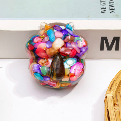 Olivenorma Crystal Squirrel Figurine Gemstone Decoration - Rainbow Nacre - image 7