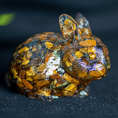 Olivenorma Crystal Bunny Figurine Gemstone Decoration - Tiger Eye - image 14