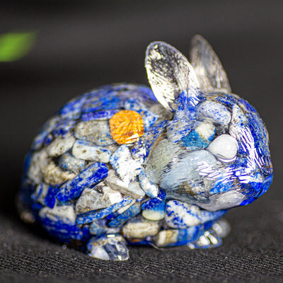 Olivenorma Crystal Bunny Figurine Gemstone Decoration - Lapis Lazuli - image 12