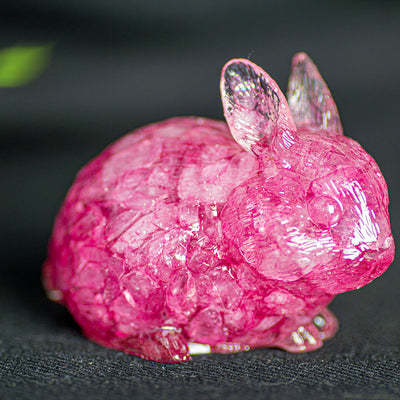 Olivenorma Crystal Bunny Figurine Gemstone Decoration - Pink Crystal - image 10