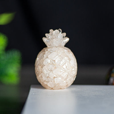 Olivenorma Crystal Golden Pineapple Gemstone Decoration - Clear Crystal - Style 1 - image 4