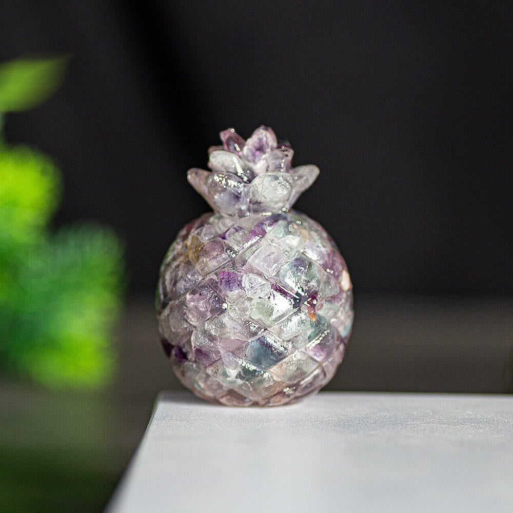Olivenorma Crystal Golden Pineapple Gemstone Decoration - Fluorite - Style 1 - image 35