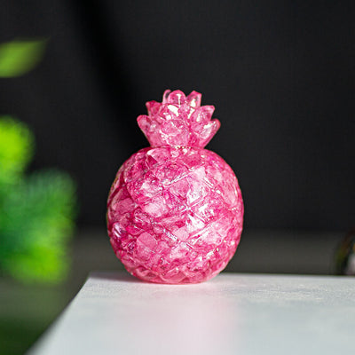 Olivenorma Crystal Golden Pineapple Gemstone Decoration - Pink Crystal - Style 1 - image 14