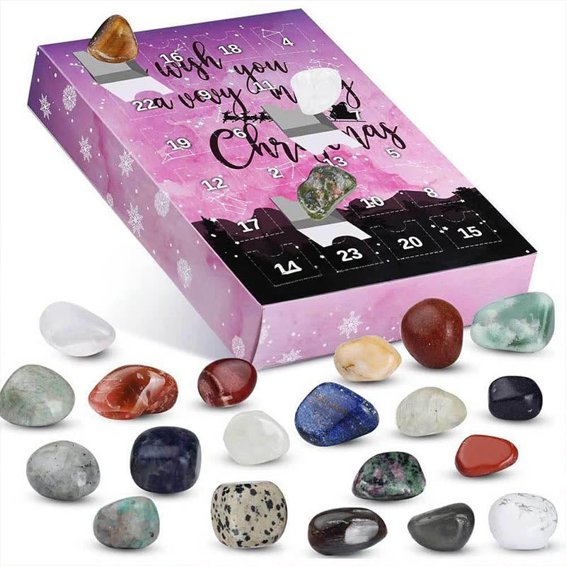 Olivenorma Christmas Stone Advent Calendar Kids Mystery Box - Stone Mystery Box-Pink - image 1