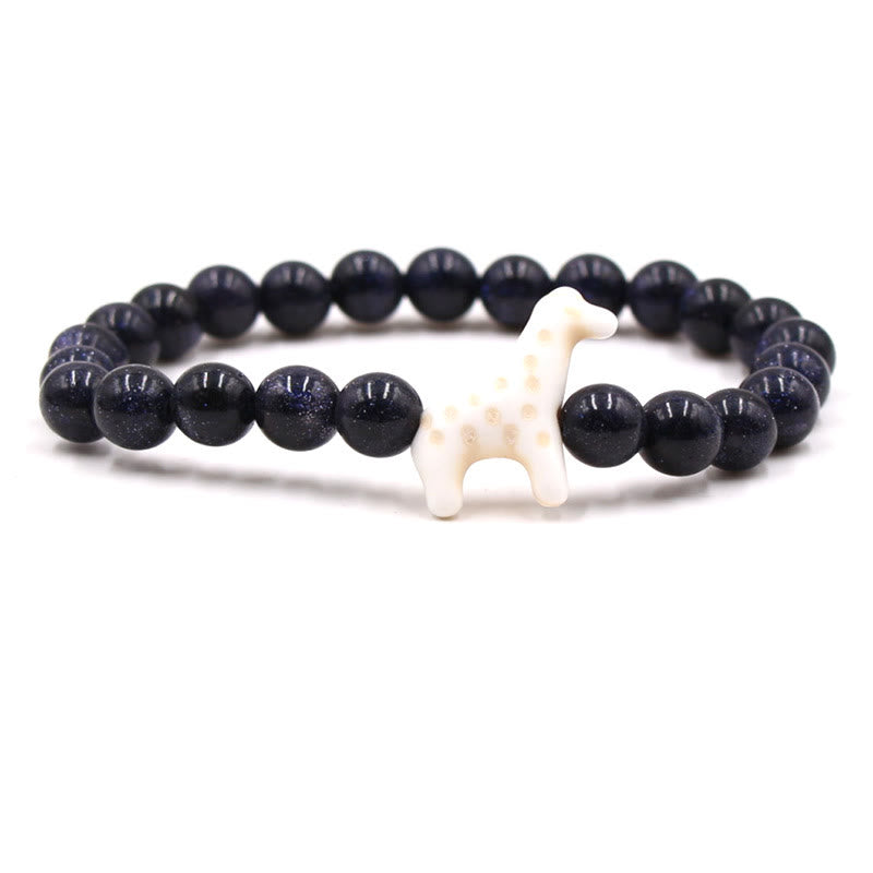 Olivenorma Giraffe Conservation Bracelet with Card - Blue Goldstone - With Card - image 45