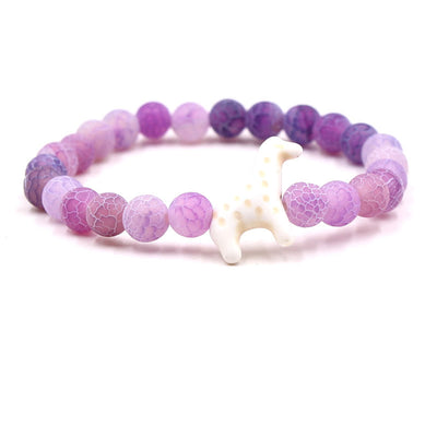 Olivenorma Giraffe Conservation Bracelet with Card - Purple Weathered - With Card - image 2