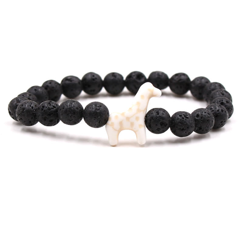 Olivenorma Giraffe Conservation Bracelet with Card - Lava Stone - With Card - image 43