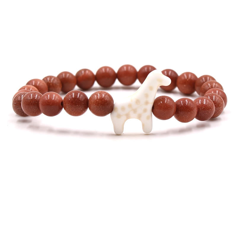 Olivenorma Giraffe Conservation Bracelet with Card - Goldstone - With Card - image 52