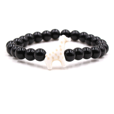 Olivenorma Giraffe Conservation Bracelet with Card - Obsidian - With Card - image 16