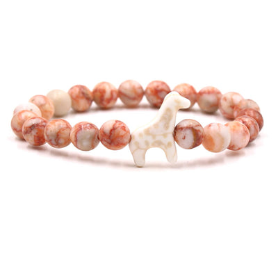 Olivenorma Giraffe Conservation Bracelet with Card - Rhodochrosite - With Card - image 39