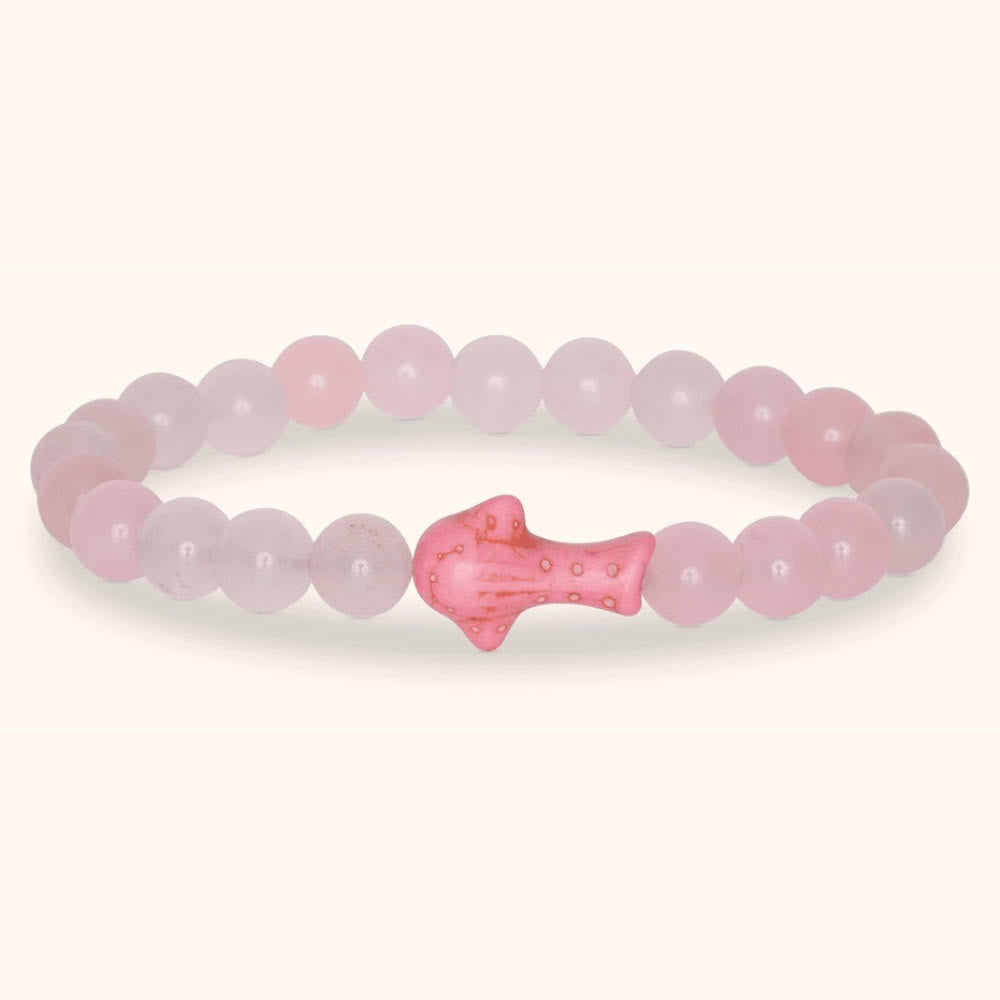 Olivenorma Whale Shark Preservation Bracelet with Card - Rose Quartz - With Card - image 4